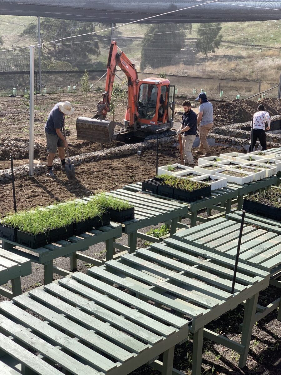 excavators,spades and rakes